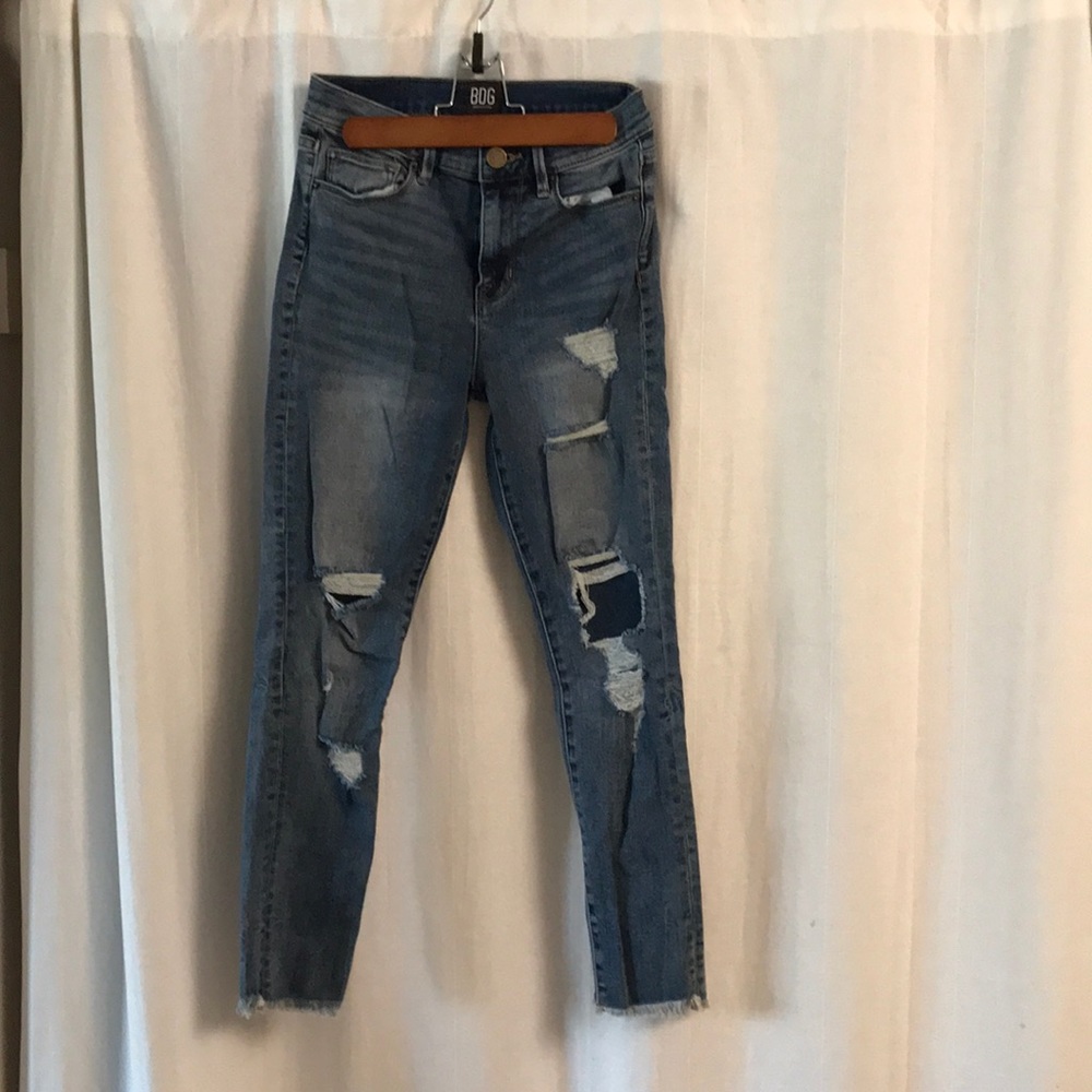 distressed jeans